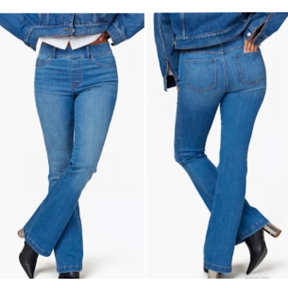 Spanx EveryWear pull on shapewear jeans in Vintage Indigo - Picture 2 of 15